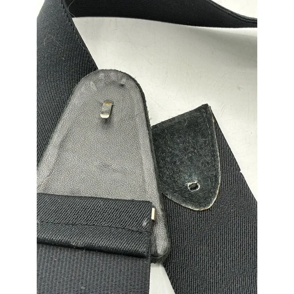 Vintage Milor Black Stretch Belt Suede Covered Buckle Size 27 Fits 30 Inch